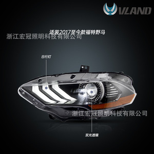 Mustang H4ไฟหน้า LED แบบเต็ม72W 8000Lm ไฟ LED สีสันสดใสของแท้สำหรับ Ford Mustang - Product Image 3