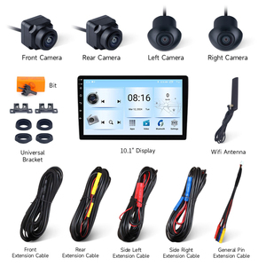 4 + 64G Android Xe Máy Ảnh 3D Màn Hình Cảm Ứng 9 ''GPS Stereo Microphone DVD Âm Thanh Máy Nghe Nhạc Video Recorder Android Đầu Đơn Vị 360 Máy Ảnh - Product Image 6