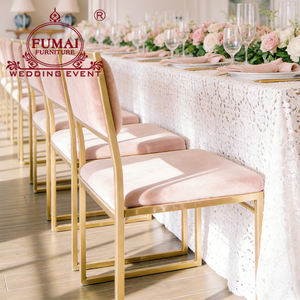 Modern Hotel Party Events Wedding velvet cushion restaurant wholesale <b>pink</b> banquet <b>chairs</b> - Product Image 1