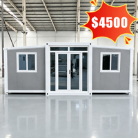 Conteneur de bureau préfabriqué modulaire, maisons miniatures pliables, portables, 20 pieds, installation facile, transport, maison miniature modulaire extensible