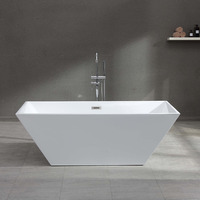 Baignoire autoportante Gurgle élégante en acrylique, forme moderne, surface polie, isolation supérieure, pour hôtels et spas