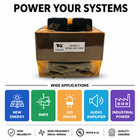 Transformateur d'alimentation SMPS EE65 110V-400V CA vers 12V 24V 48V Noyau en ferrite Enroulement en cuivre toroïdal Transformateurs d'amplificateur audio