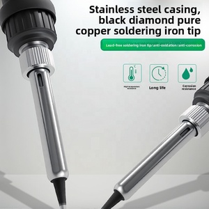 Kit di Saldatura Elettrica Transfrontaliero con Display Digitale, Saldatore a Penna ad Alta Potenza 80W per Riparazioni Domestiche, Standard UE, Modello 909S - Product Image 2