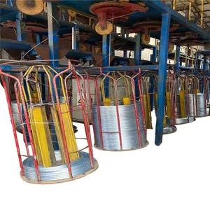 Full automatic zinc coating plant galvanized wire galvanizing production line for sale