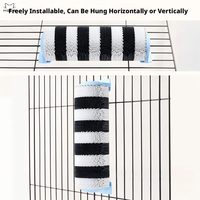 Griffoir pour chat à fixer sur cage, 34,5 cm, rayé noir et blanc, en carton ondulé, vertical et horizontal, à suspendre