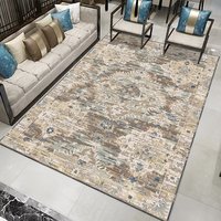 Moderner Blumen-Teppich für Wohnzimmer, Maschinengefertigt, Umweltfreundlich, Haustierfreundlich, Waschbar, Wasserdicht, Maßgefertigt, 6mm Stärke