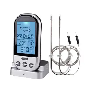 LED Backlight Multi-functional Wireless Kitchen Digital Grill BBQ Meat Thermometer