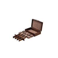 Boîte à montres en bois personnalisée avec rouleaux et séparateurs en velours amovibles, boîte de rangement multi-compartiments en bois pour montres et bijoux