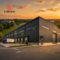 Almacén de Estructura de Acero Galvanizado Prefabricado Personalizado, Nave Industrial Metálica de Gran Envergadura, Edificio de Almacenamiento para Fábrica