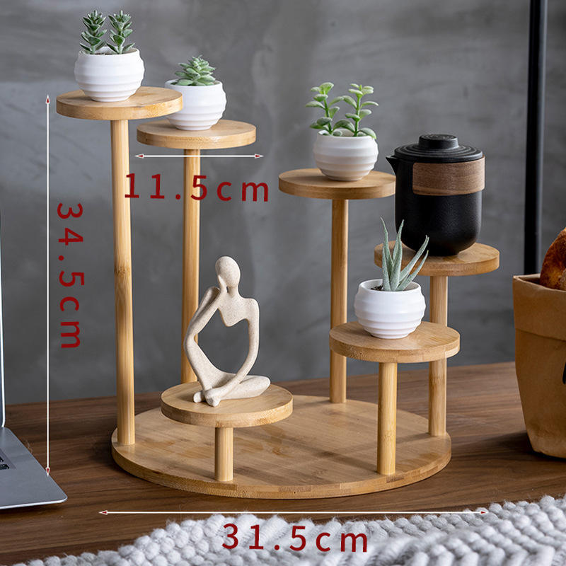 ชั้นวางดอกไม้ทรงกลมขนาดใหญ่ 6 ชั้น