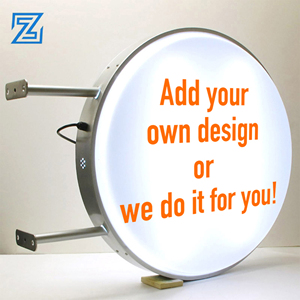 Enseigne lumineuse en acrylique LED ronde <span class=keywords><strong>vierge</strong></span>, fabrication chinoise, thermoformage sous vide, publicité extérieure, enseigne de magasin - Product Image 1