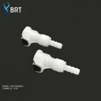 Raccord de tuyau à barbillon 3/16 avec corps femelle à valve et insert mâle 1/8 sans valve, raccords de tuyauterie à pression, accouplements rapides à déconnexion rapide