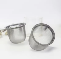 Grille en fil d'argent écologique Portable grand infuseur à thé en forme de panier couvercle tasse en forme de boule ustensile bouteille d'eau filtre à thé