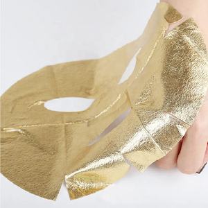 24K Gold Foil Tencel Fiber <strong>Cloth</strong> <strong>Face</strong> Mask Sheet with Higher Water Absorption Acne Treatment &amp; Whitening for All Skin Types - Product Image 2