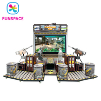 Máquina de Juego de Simulación de Tiro, Arcade, Operada con Monedas, para 4 Jugadores, Equipo de Parque de Diversiones Temático para Interiores