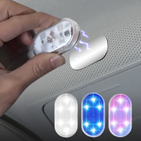 Lampe d'ambiance à LED pour l'intérieur de la voiture Capteur coloré Lampe sans fil Modification de la voiture Décoration Accessoires tactiles
