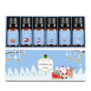 Private Label 100% Bio Elegante ätherische Öl <span class=keywords><strong>Synergy</strong></span> Blend Weihnachts geschenkset für Aroma therapie Diffusoren Massen preis 6/10ml - Product Image 1