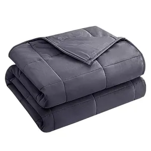 Uykusuzluk ağırlıklı battaniye anksiyete için soğutma ile ağır battaniye duyusal yetişkin 15lbs bambu ağırlıklı battaniye