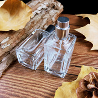 Flacon pulvérisateur en verre de haute qualité de 20 ml avec bouchon à vis, transparent et fin, pour crème et sérum de soin de la peau, vente en gros