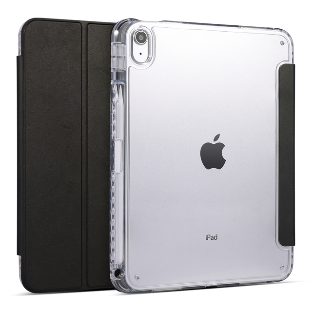 Hot Selling Shockproof Clear Transparent PU Leather Tablet Case with Pen Slot for iPad Mini 6 PU Leather Cover