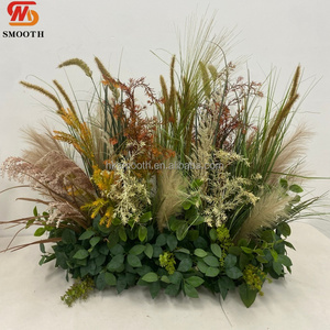 SMOOTH Otoño Boho Natural Artificial Pampas Foxtail Grass Row Decoración para Pasillo de Boda al Aire Libre Guirnalda de Flores de Vegetación Silvestre - Product Image 1