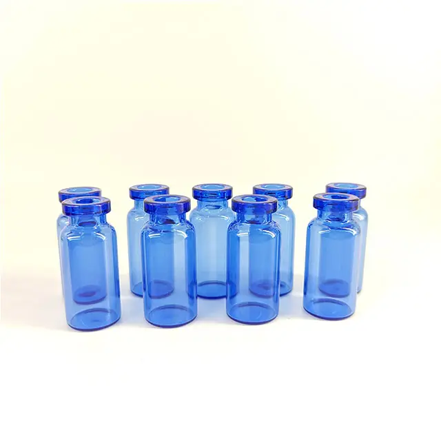 מותאם אישית באיכות גבוהה כחול בקבוק זכוכית קטן מיני 3 מ ל 8 מ ל 10 מ ל בקבוקון ריק להזרקה