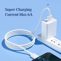 Vente en gros d'accessoires pour câble de chargement de données Câbles USB Type-C 6A Câble de chargement rapide pour téléphone portable USB à charge super rapide