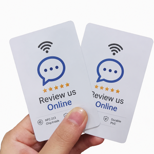 Thẻ NFC PVC chất lượng cao, chống nước, lập trình được, tùy chỉnh theo yêu cầu, bán buôn từ nhà máy, thẻ đánh giá màu trắng có logo - Product Image 3