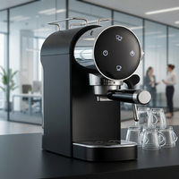 Machine à expresso tactile en plastique OEM/ODM d'usine avec fonction de pré-infusion, cafetière semi-automatique domestique pour personnalisation sous marque privée