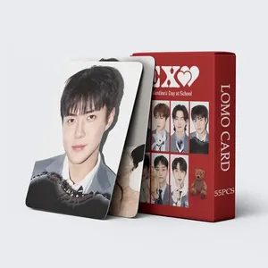 Lomocard 55 pz carte da collezione Exo Kpop per decorazioni scolastiche di san valentino - Product Image 5
