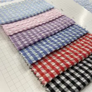 Factory Textile Manufacturers Wholesale Striped 100% Polyester Shirt Fabric For Garment Trousers T-shirt