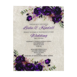 Invitación de boda personalizada de fábrica, elegante, de lujo, transparente, con texto Acrílico - Product Image 1