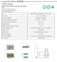 Oscillateur à cristal SMD 10 MHz SOCP5032 5,0 x 3,2 mm CMOS 3,3 V 50 ohms pour module MCU FPGA