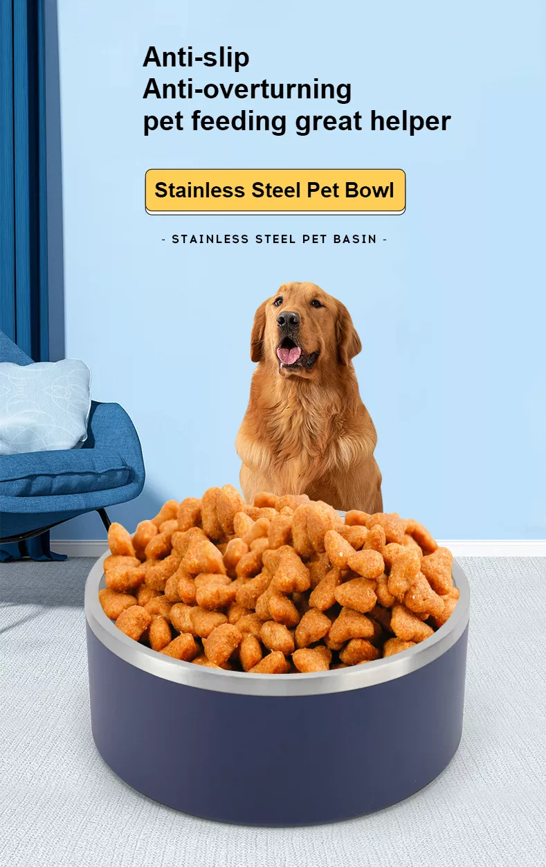 Eco Friendly 64oz 42oz 32oz Pet Feeders Food Water Container Stainless Steel Cat Dog Bowls