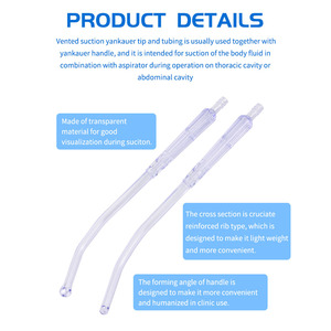 Tubo di collegamento ad aspirazione chirurgica di alta qualità <span class=keywords><strong>Yankauer</strong></span> maniglia medica fornitura usa e getta Ce Iso - Product Image 3