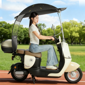 Thickened Transparent E-Scooter Canopy - Windproof Sun Protection Rain <strong>Shed</strong> Foldable Quick-Release <strong>for</strong> E-Bike <strong>Motorcycle</strong> - Product Image 5