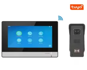 有線ビデオドアホンインターホン、Tuya WiFi 1080P AHD 7インチドアベル、セキュリティカメラ付きヴィラホームオフィスアパートメント