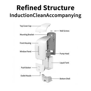 Distributeur de savon sans contact YEETE, hygiénique, compact, en ABS, à fixer au mur, 245x85x55mm, pour la maison, la cuisine, la salle de bain, le bureau - Product Image 4