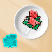 Moule en silicone pour crème glacée dinosaure-Moule à gâteau en mousse Popsicle fait maison créatif pour accessoires de cuisine
