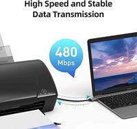 Câble d'imprimante USB 2.0 A mâle vers USB 2.0 B mâle de 2 mètres, en alliage de zinc de luxe, haute vitesse 480 Mbps, en promotion