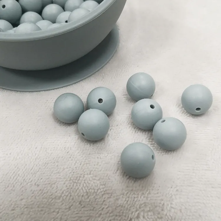 20 mm perlas de silicona dentición del bebé no tóxico, libre de bpa silicona cuentas