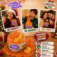 Kerst Slime Snoep Pot Leuk Grappig Snoep Cadeau Bulk Snoep Groothandel OEM Private Label Snacks Gooey Gummy