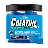 Permen Creatine Monohydrate 5000mg Label Pribadi Vegan Bebas Gluten Rasa Blueberry Suplemen Nutrisi Olahraga
