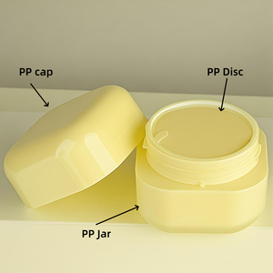 50g/100g/15g tapón de rosca reciclable PP tarros de crema cosmética cuadrados con espátula para mascarilla facial limpiador facial y muestras de crema para los ojos - Product Image 4