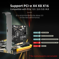 Accessoires d'ordinateur fixe, carte PCIe de Type C, avec Pcie X4