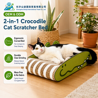 Lit-griffoir pour chat, griffoir pour chat 2 en 1 en carton ondulé, grand espace pour le nettoyage des griffes du chat et mobilier pour chat