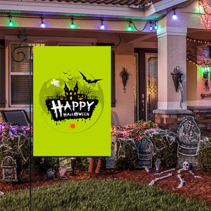Bandera Vertical de arpillera de doble cara para decoración de jardín, producto promocional, feliz Halloween - Product Image 2