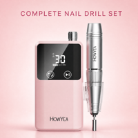 Machine à percer les ongles rose 30000 tr/min, stylo de manucure rechargeable portable, compatible avec les prises US/UK, utilisation à domicile et en salon, OEM/ODM