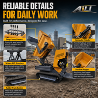 Hocheffizienter Mini-Dumper Raupenlader Diesel/Benzin Hydraulikpumpe 200dm Schaufelkapazität 500kg Ladekapazität Hoch