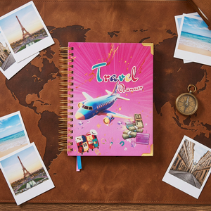 2025 Custom Printed Spiral Bound Notebook A3 <b>A4</b> A5 Journal with Weekly/Daily Planner Travel Journal in Custom Size Color Cover - Product Image 1